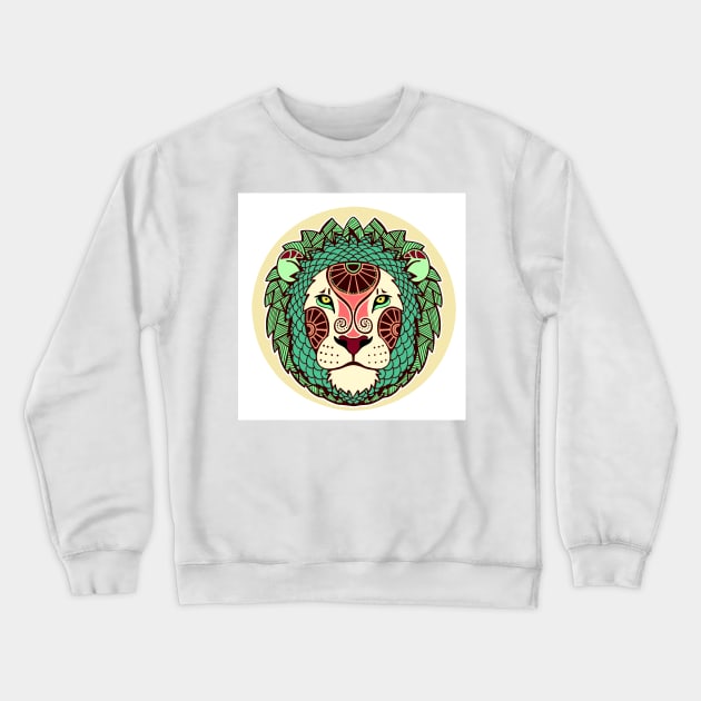 Lion Leo Zodiac Sign Crewneck Sweatshirt by She Gets Creative